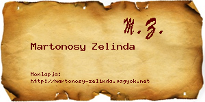 Martonosy Zelinda névjegykártya